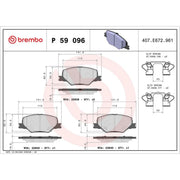 Brembo 4 x Front Brake Pad Set fits Opel Insignia B Country Tourer 2017-2018