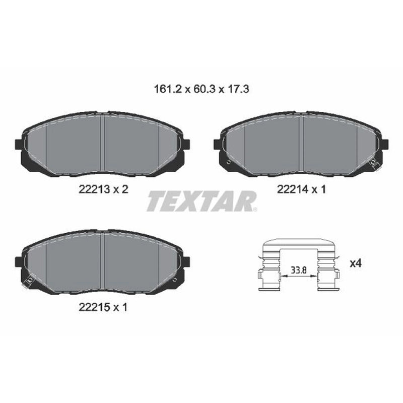 Textar Brake Pad Set 2221301