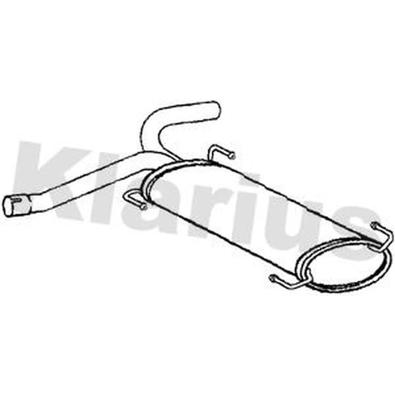 Klarius Box With Tail Pipe Rear fits Citroën Relay III 2011-2020 2.2