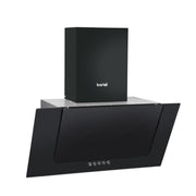 Baridi Angled Chimney Cooker Hood with Carbon Filters & LED Lamp - Black Glass Baridi - Dynamic Drive