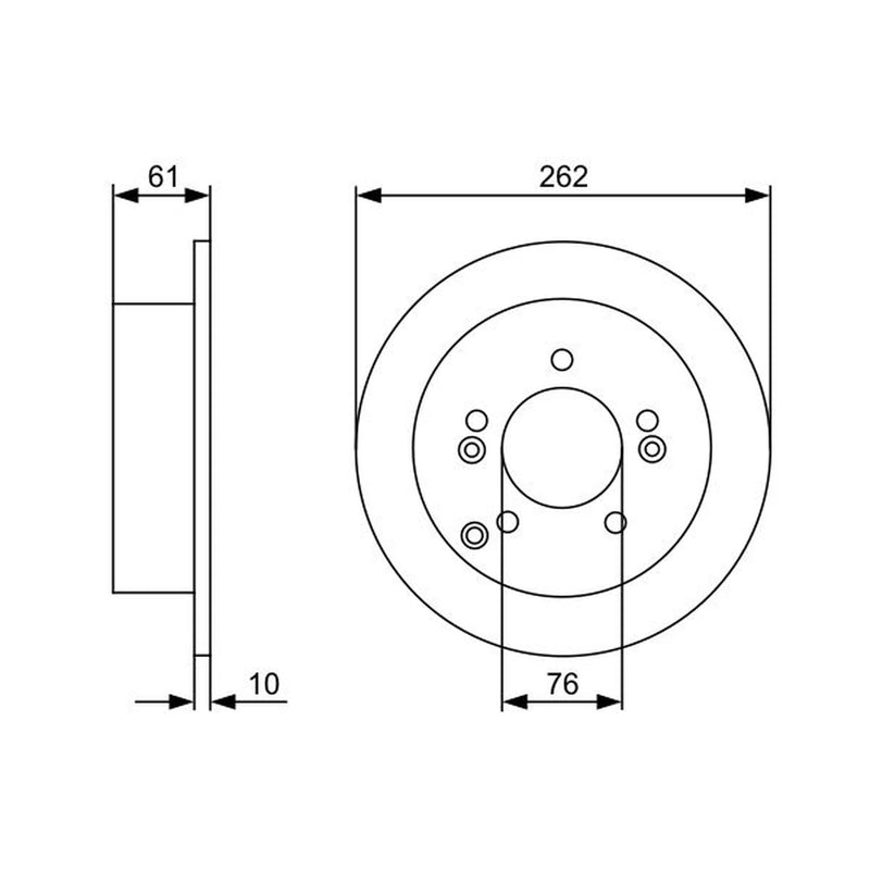 Bosch Rear Brake Solid Discs & Pads fits Hyundai Sonata V 2008-2010 2.0