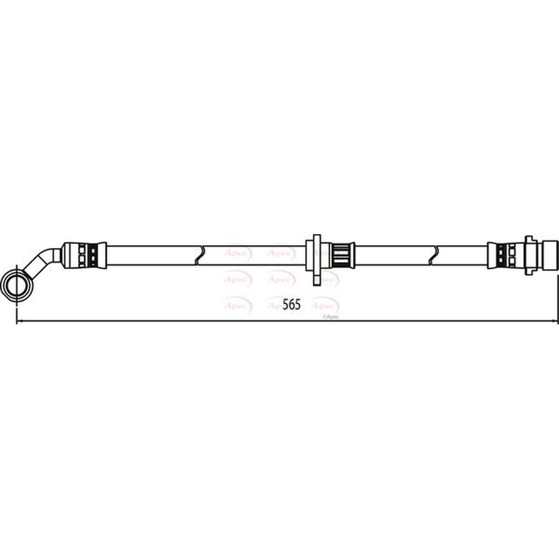 Apec Brake Hydraulic Hose Line Front Right fits Honda Civic VII 2003-2005 1.3