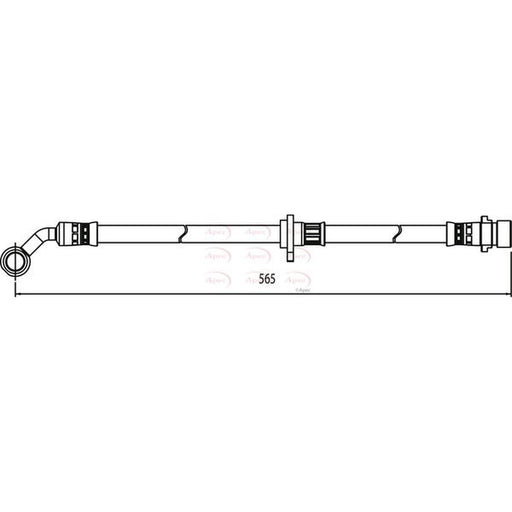 Apec Brake Hydraulic Hose Line Front Right fits Honda Civic VII 2003-2005 1.3