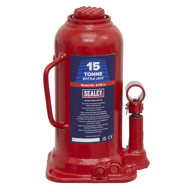 Sealey Bottle Jack 15 Tonne SJ15 Sealey - Dynamic Drive