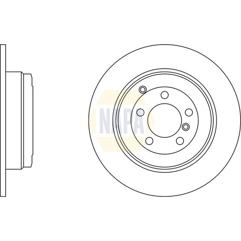 NAPA 2 x Solid Brake Discs fits Land Rover Range Rover 2002-2012 3.0 4.2 4.4