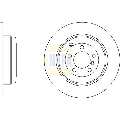 NAPA 2 x Solid Brake Discs fits Land Rover Range Rover 2002-2012 3.0 4.2 4.4