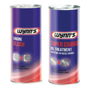 Wynns Engine Flush Cleaner + Super Charge Oil Treatment Additive Petrol & Diesel Wynns - Dynamic Drive