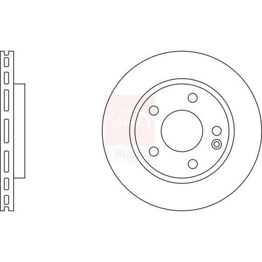 Apec 2 x Vented Brake Discs fits Mercedes-Benz A-Class 1997-2004