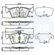 Comline 4 x Rear Brake Pad Set CBP02243
