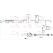 Apec Handbrake Cable Right Rear CAB1428