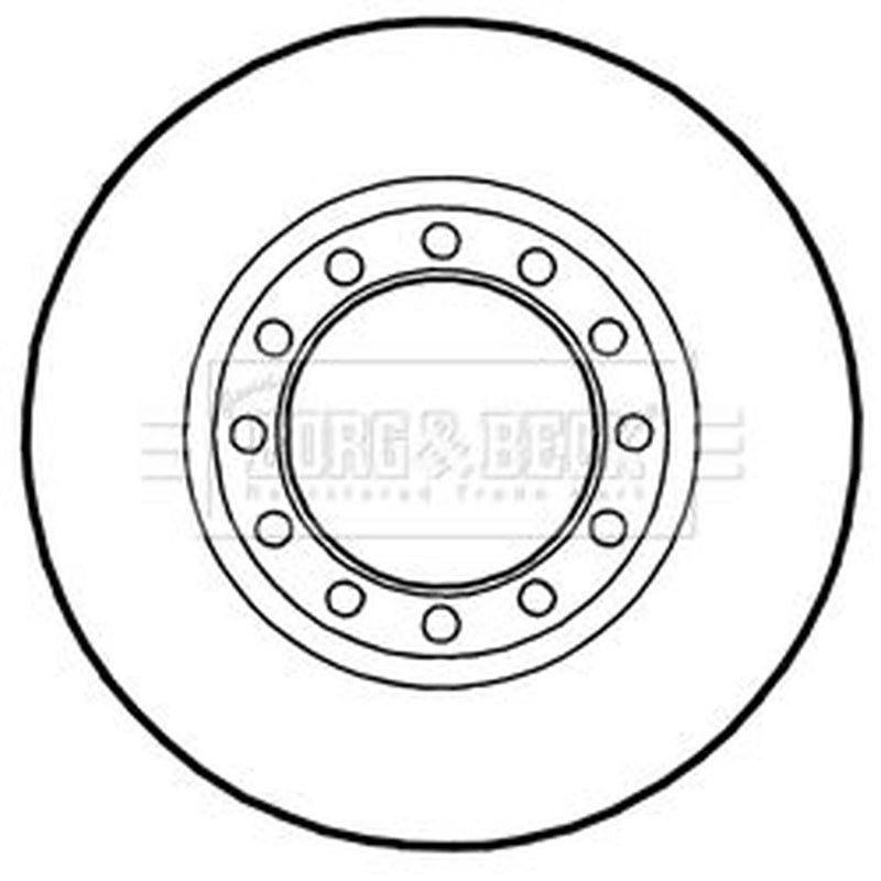 Borg & Beck 2 x Vented Brake Discs BBD5986S