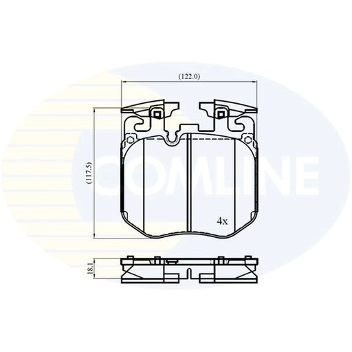 Comline 4 x Front Brake Pad Set fits BMW 2 2021-2022