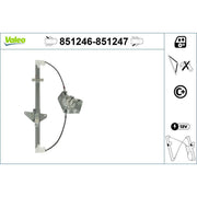 Valeo Electric Window Regulator Lifter Left Rear 851246