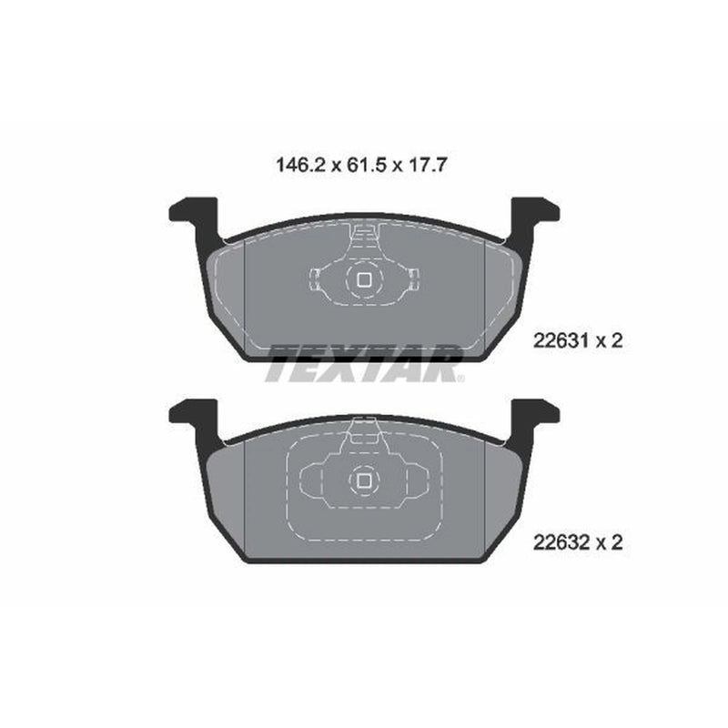 Textar Front Brake Pad Set 2263101