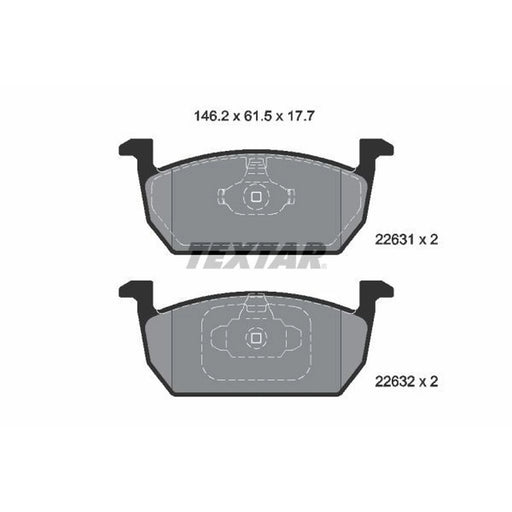 Textar Front Brake Pad Set 2263101