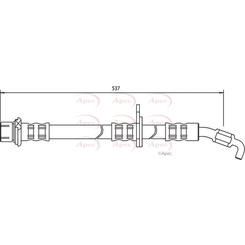 Apec Brake Hydraulic Hose Line Front Left HOS3075