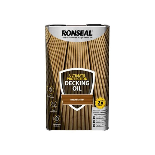 Ronseal Ultimate Protection Decking Oil Natural Cedar 5 litre Ronseal - Dynamic Drive