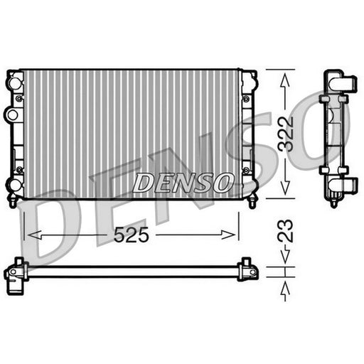 Denso Engine Radiator fits VW Golf 1991-1999 1.4 1.6