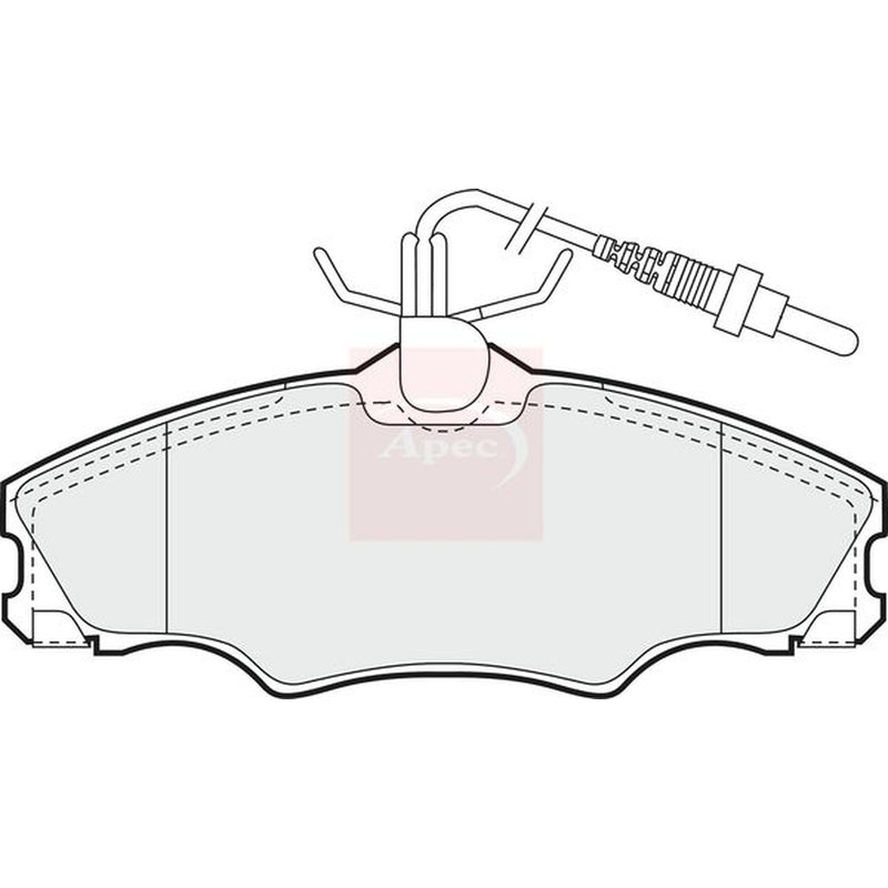 Apec Front Brake Pad Set fits Peugeot 406 1995-2004 1.8