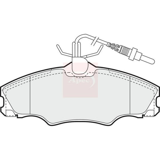 Apec Front Brake Pad Set fits Peugeot 406 1995-2004 1.8