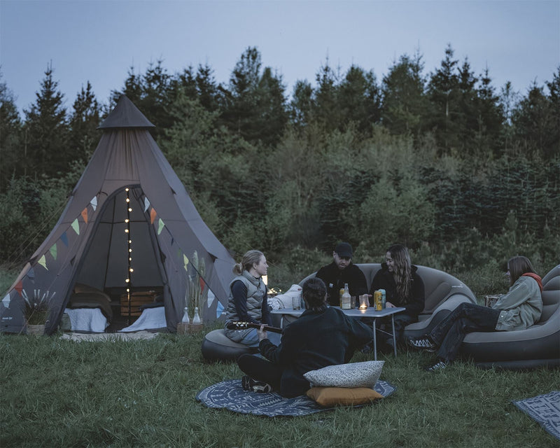 Easy Camp Rands Tipi Tent Dark Sand 8 Person Easy Camp - Dynamic Drive