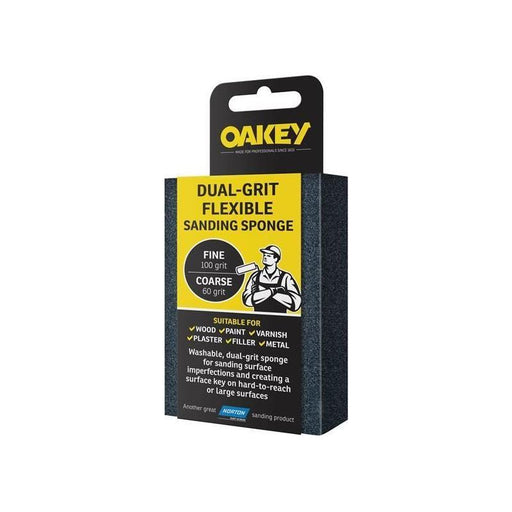Oakey Dual-Grit Flexible Sanding Sponge Fine/Coarse Oakey - NN4 Online