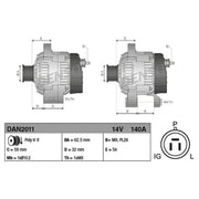 Denso Car Alternator 12V DAN2011