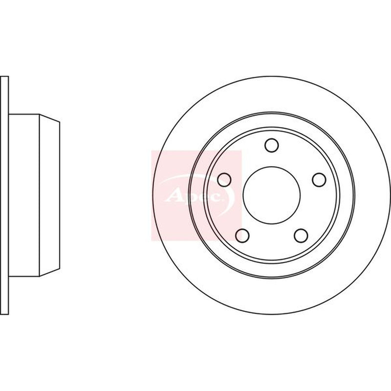 Apec 2 x Solid Brake Discs fits Jeep Grand Cherokee 1999-2005 2.7 3.1 4.7