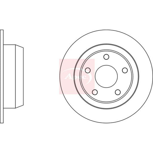 Apec 2 x Solid Brake Discs fits Jeep Grand Cherokee 1999-2005 2.7 3.1 4.7