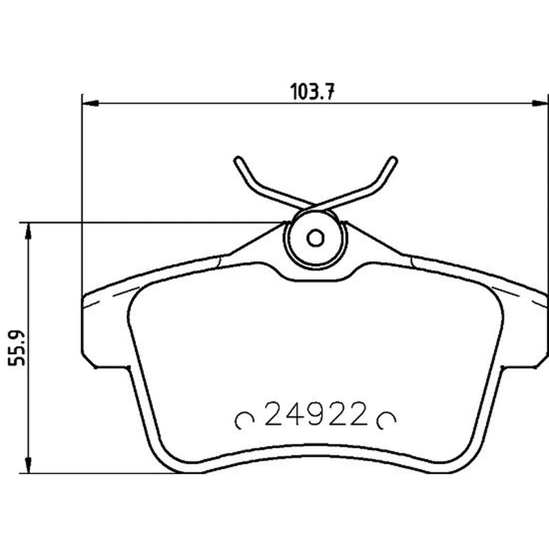 DON Rear Brake Pad Set fits Citroën C4 II 2009-2018 1.2 1.4 1.6 2.0