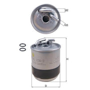 Mahle Fuel Filter Element KL 228/2D