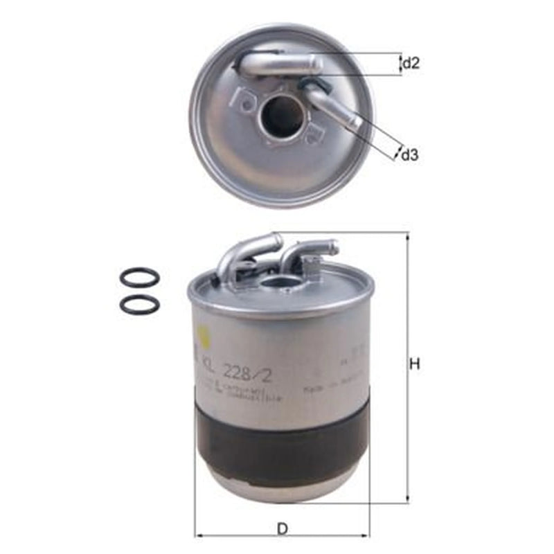 Mahle Fuel Filter Element KL 228/2D