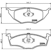 DON Front Brake Pad Set fits VW Lupo I 1999-2005 1.2
