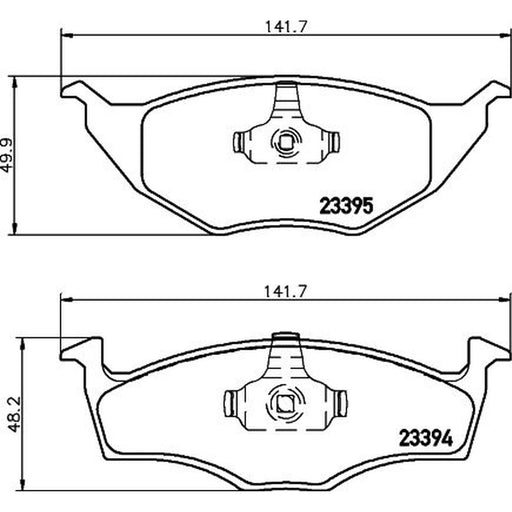 DON Front Brake Pad Set fits VW Lupo I 1999-2005 1.2