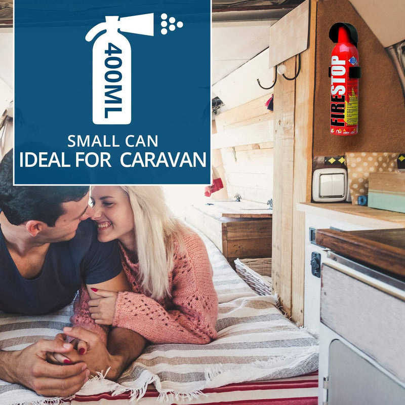 Compact Fire Stop Extinguisher Flame Retardant Home Caravan Car Van Boat 400ml Fire Stop  - Dynamic Drive
