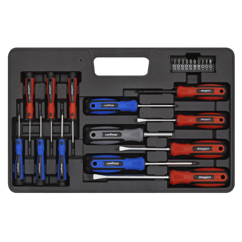 Seigen by Sealey Soft Grip Screwdriver & Bit Set 23pc S0598 Seigen by Sealey  - Dynamic Drive