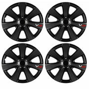 JRP Alloy Look Wheel Trims 14" Black VR Carbon Effect Hub Caps