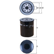 Mahle Engine Oil Filter fits Isuzu Rodeo I 2002-2012 2.5 3.0