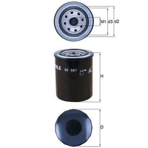 Mahle Engine Oil Filter fits Isuzu Rodeo I 2002-2012 2.5 3.0
