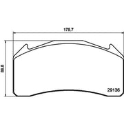DON Front & Rear Pads fits Volvo Fl 2000 on