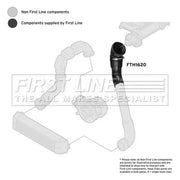 First Line Intercooler Turbo Charge Air Hose fits BMW 3 1999-2007