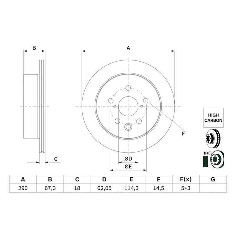 Bosch Front Vented & Rear Vented Brake Discs & Pads fits Lexus Is III 2013-2020