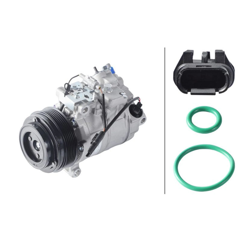 Hella Air Conditioning Compressor fits BMW 1 2004-2013