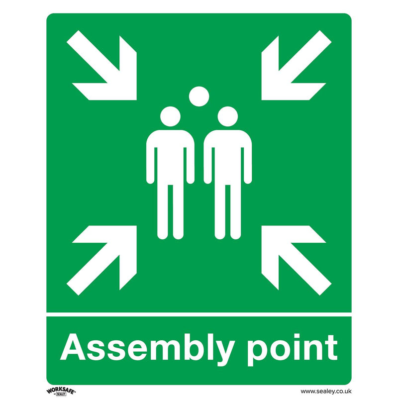 Sealey Safe Conditions Safety Sign Assembly Point Rigid Plastic Pack of 10 Sealey - Dynamic Drive