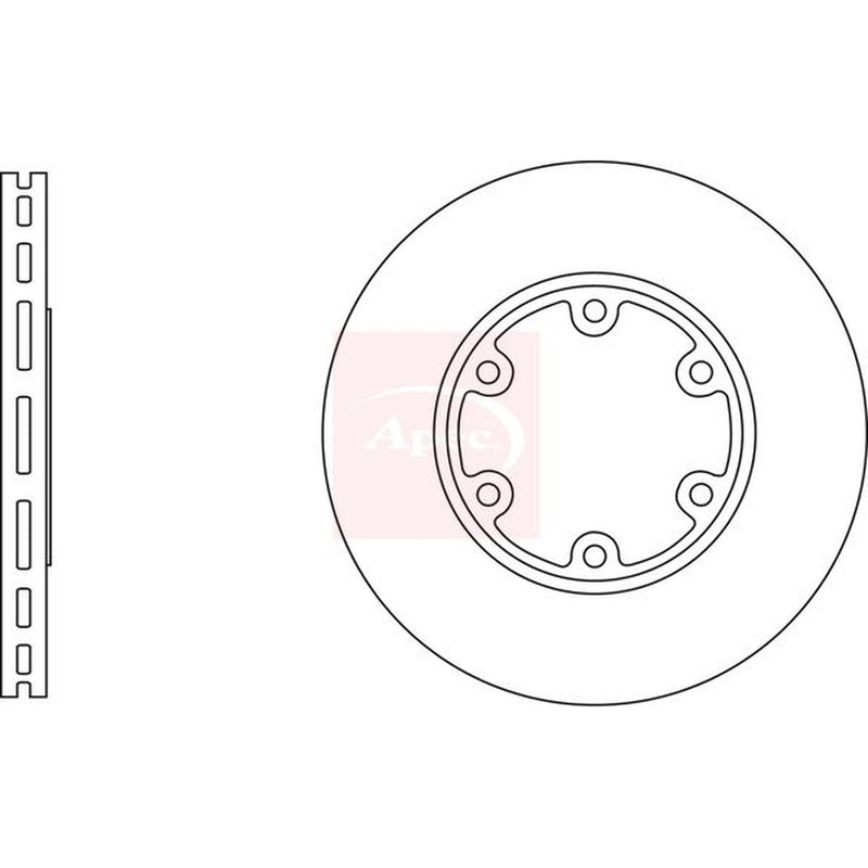Apec 2 x Vented Brake Discs fits Mazda E 1988-2003