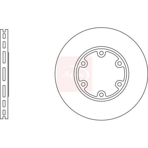 Apec 2 x Vented Brake Discs fits Mazda E 1988-2003