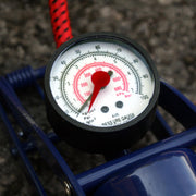 Double Barrel Cylinder Pump Air Inflator Foot Pump Car Van Bicylce Bike Tyre Sakura - Dynamic Drive