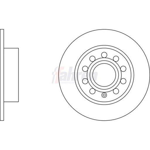 Fahren 2 x Solid Rear Brake Discs FBD6087-x2