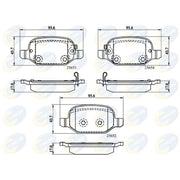 Comline Rear Brake Solid Discs & Pads fits Fiat 500L 2012-2018 0.9 1.3 1.4 1.6