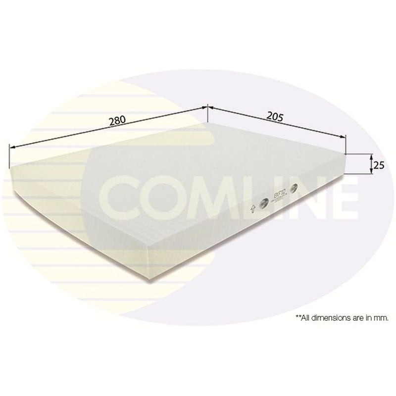 Comline Cabin Air Filter (Pollen Filter) fits Audi A3 1996-2003 1.6 1.8 1.9